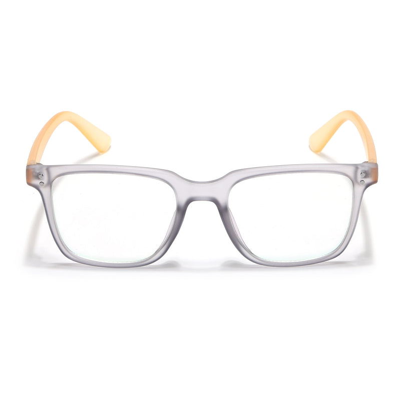 Eyejack Canment Grey Square Eyeglasses for Men & Women (CM1005FCL1759-C4)