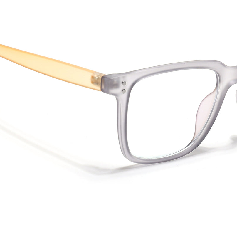 Eyejack Canment Grey Square Eyeglasses for Men & Women (CM1005FCL1759-C4)