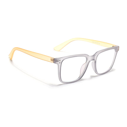 Eyejack Canment Grey Square Eyeglasses for Men & Women (CM1005FCL1759-C4)