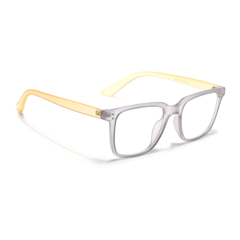 Eyejack Canment Grey Square Eyeglasses for Men & Women (CM1005FCL1759-C4)