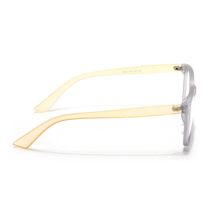 Eyejack Canment Grey Square Eyeglasses for Men & Women (CM1005FCL1759-C4)