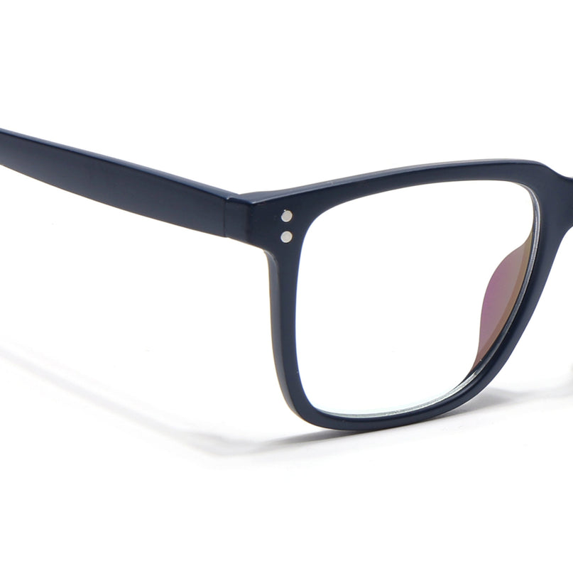 Eyejack Canment Navy Blue Square Eyeglasses for Men & Women (CM1005FCL1760-C5)