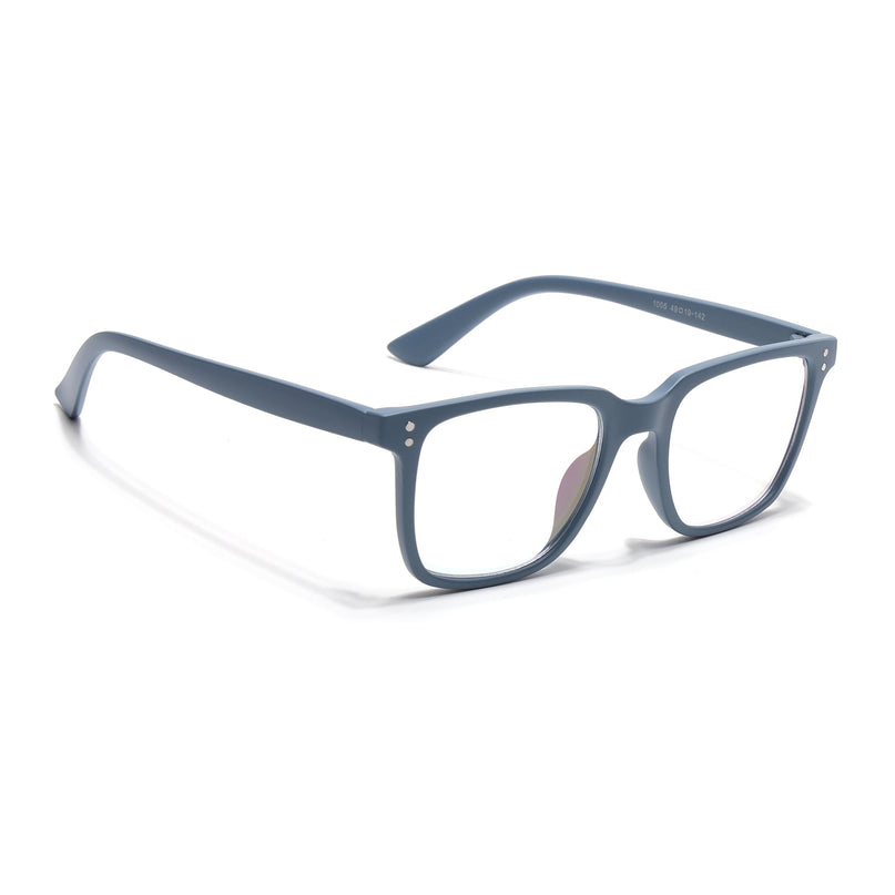 Eyejack Canment Sky Blue Square Eyeglasses for Men & Women (CM1005FCL1761-C6)