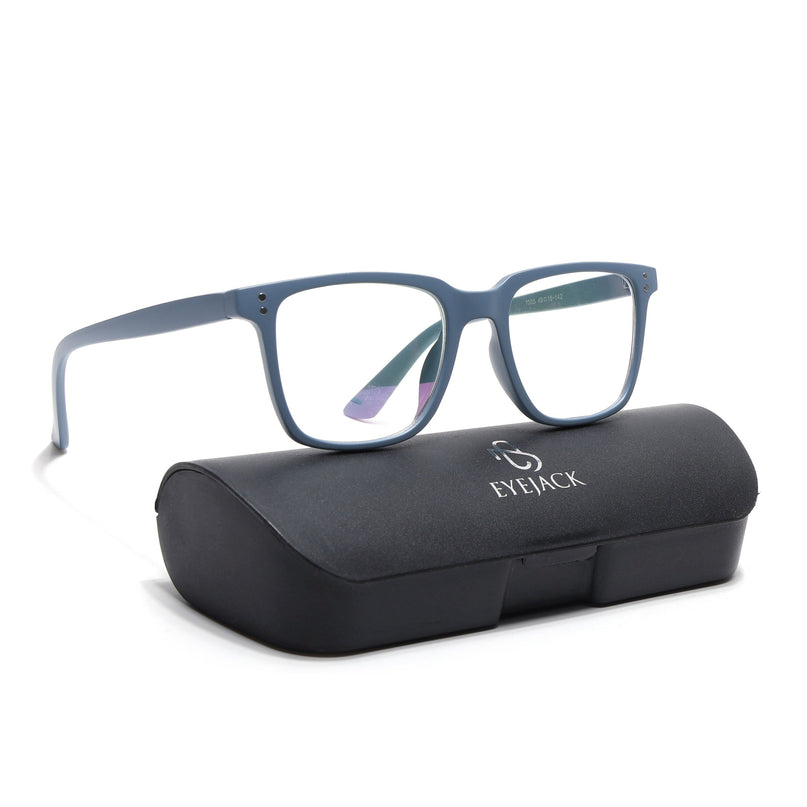 Eyejack Canment Sky Blue Square Eyeglasses for Men & Women (CM1005FCL1761-C6)