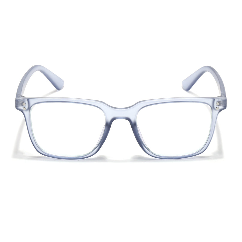 Eyejack Canment Blue Square Eyeglasses for Men & Women (CM1005FCL1762-C7)