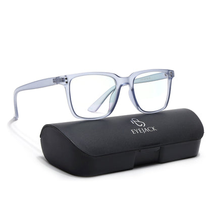 Eyejack Canment Blue Square Eyeglasses for Men & Women (CM1005FCL1762-C7)