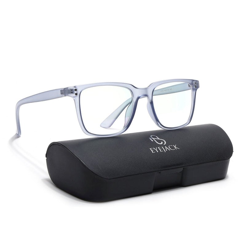 Eyejack Canment Blue Square Eyeglasses for Men & Women (CM1005FCL1762-C7)