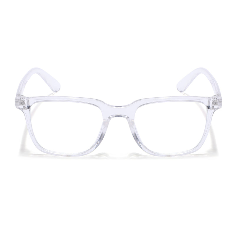 Eyejack Canment Transparent Square Eyeglasses for Men & Women (CM1005FCL1764-C9)