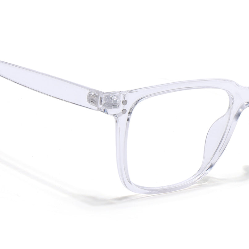 Eyejack Canment Transparent Square Eyeglasses for Men & Women (CM1005FCL1764-C9)