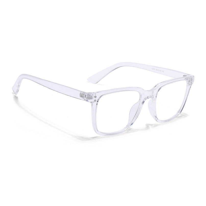 Eyejack Canment Transparent Square Eyeglasses for Men & Women (CM1005FCL1764-C9)