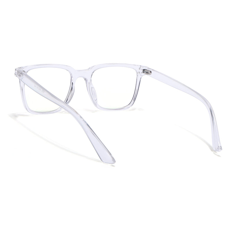 Eyejack Canment Transparent Square Eyeglasses for Men & Women (CM1005FCL1764-C9)