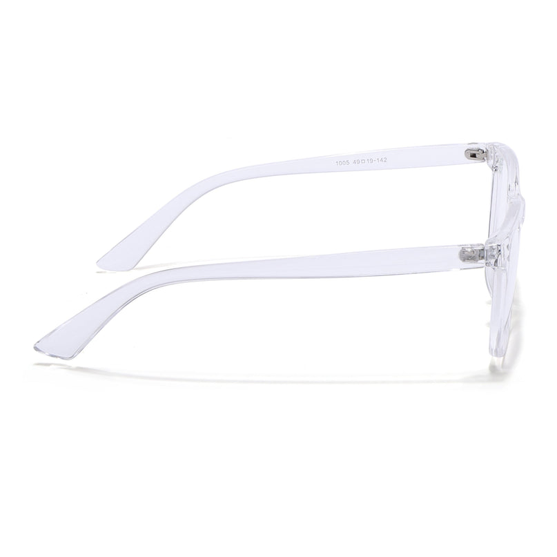 Eyejack Canment Transparent Square Eyeglasses for Men & Women (CM1005FCL1764-C9)