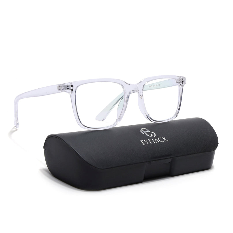 Eyejack Canment Transparent Square Eyeglasses for Men & Women (CM1005FCL1764-C9)