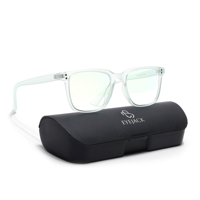Eyejack Canment Sea Green Square Eyeglasses for Men & Women (CM1005FCL1765-C10)