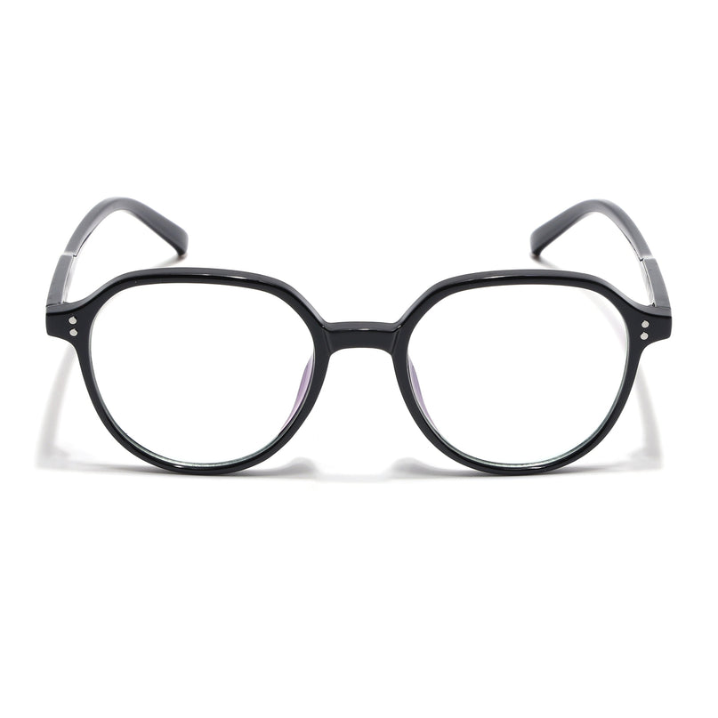 Eyejack Canment Black Round Eyeglasses for Women (CM20011FCL1830-C1)
