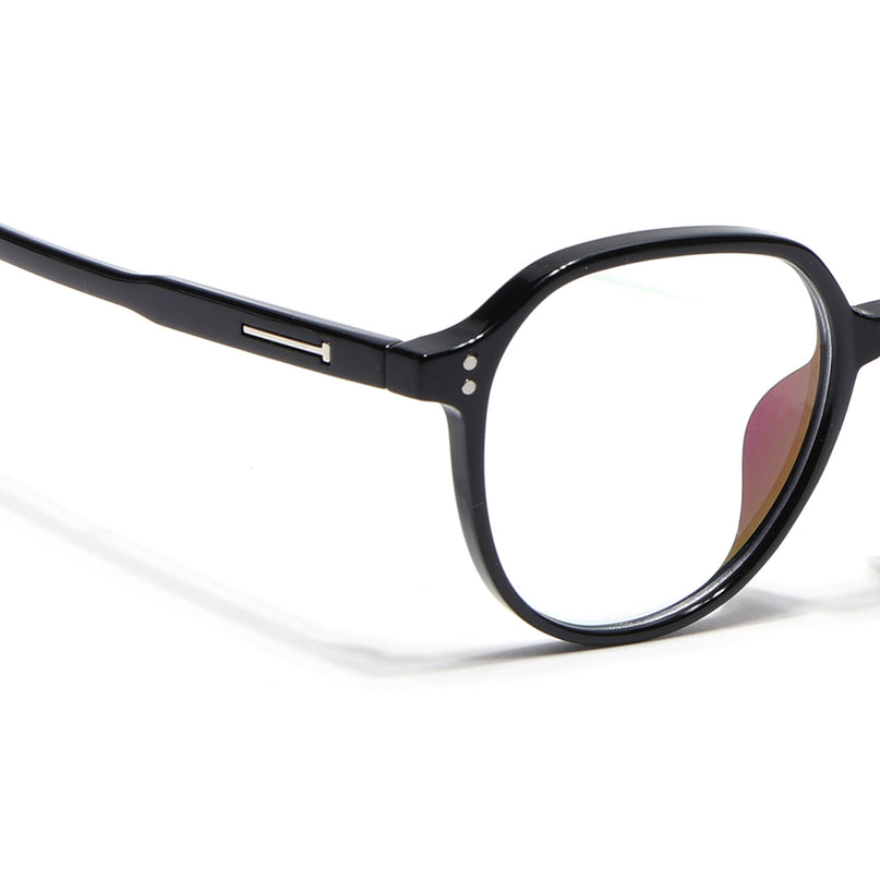 Eyejack Canment Black Round Eyeglasses for Women (CM20011FCL1830-C1)