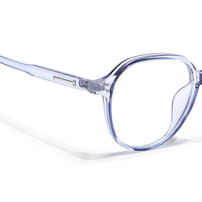 Eyejack Canment Blue Round Eyeglasses for Women (CM20011FCL1831-C2)