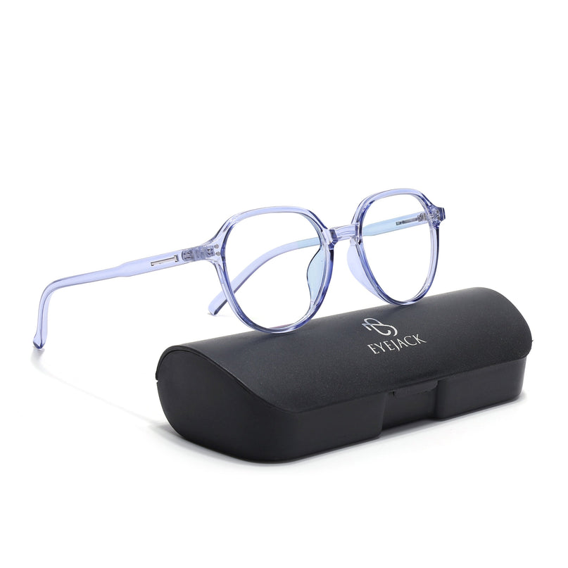 Eyejack Canment Blue Round Eyeglasses for Women (CM20011FCL1831-C2)