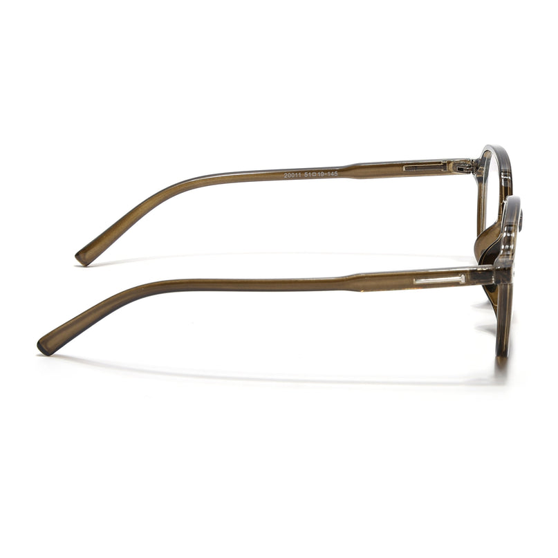 Eyejack Canment Olive Round Eyeglasses for Women (CM20011FCL1832-C3)