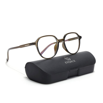 Eyejack Canment Olive Round Eyeglasses for Women (CM20011FCL1832-C3)