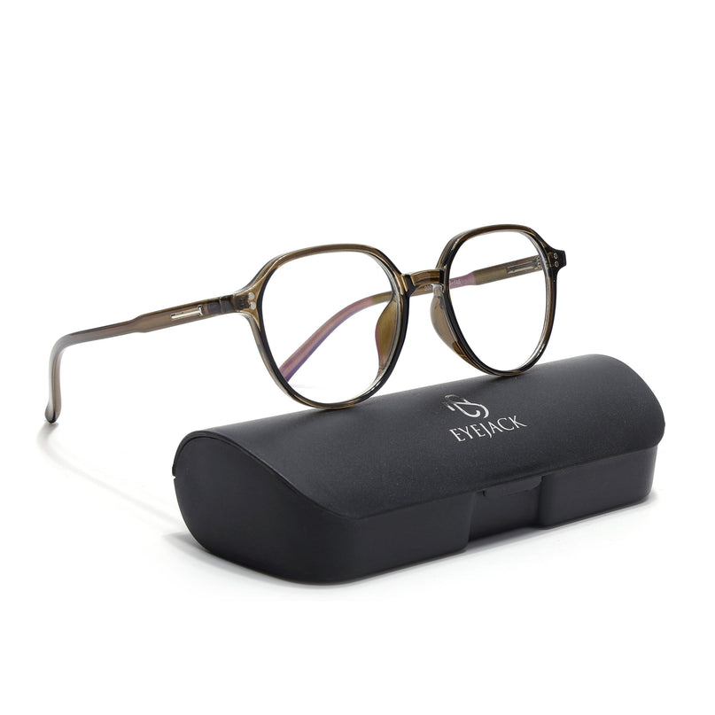 Eyejack Canment Olive Round Eyeglasses for Women (CM20011FCL1832-C3)