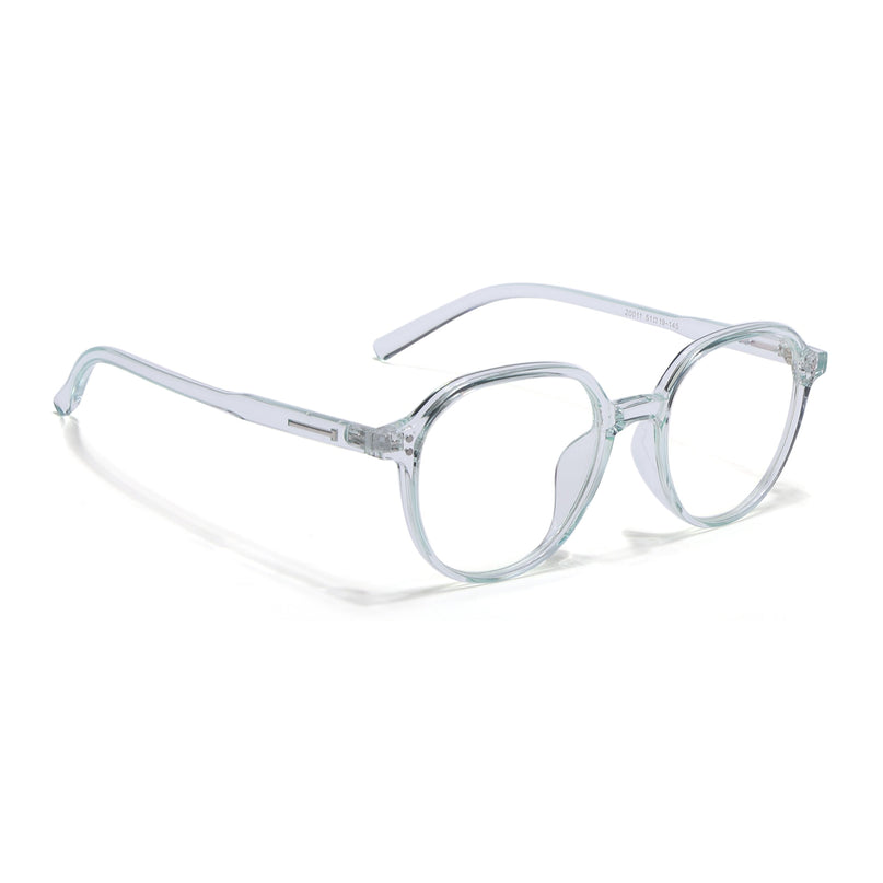 Eyejack Canment Sea Green Round Eyeglasses for Women (CM20011FCL1833-C4)