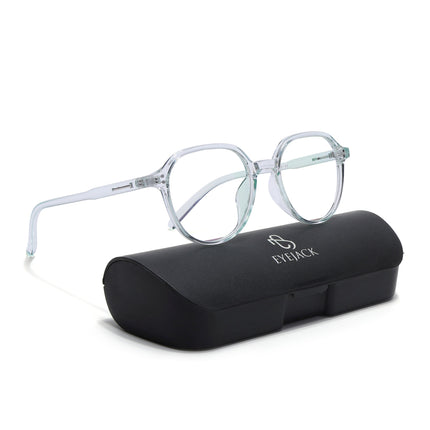 Eyejack Canment Sea Green Round Eyeglasses for Women (CM20011FCL1833-C4)