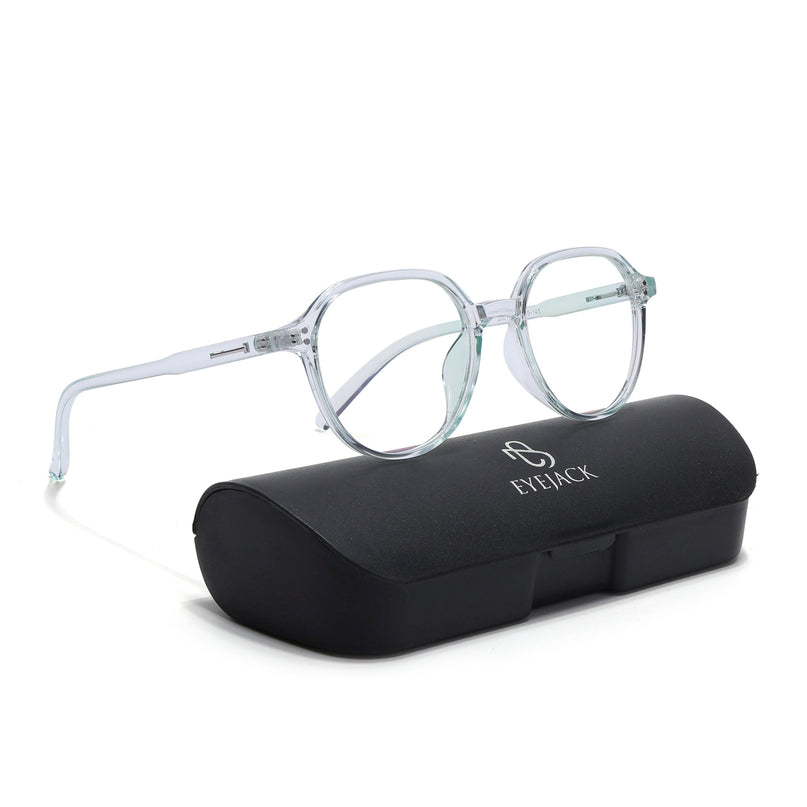 Eyejack Canment Sea Green Round Eyeglasses for Women (CM20011FCL1833-C4)