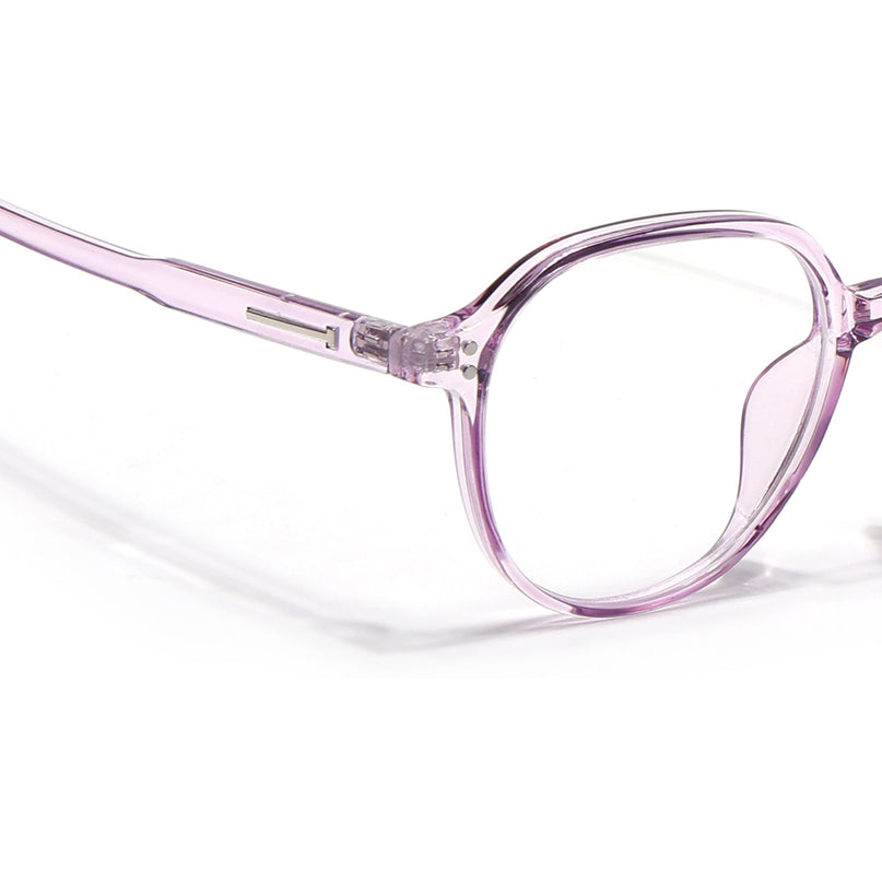 Eyejack Canment Purple Round Eyeglasses for Women (CM20011FCL1834-C5)