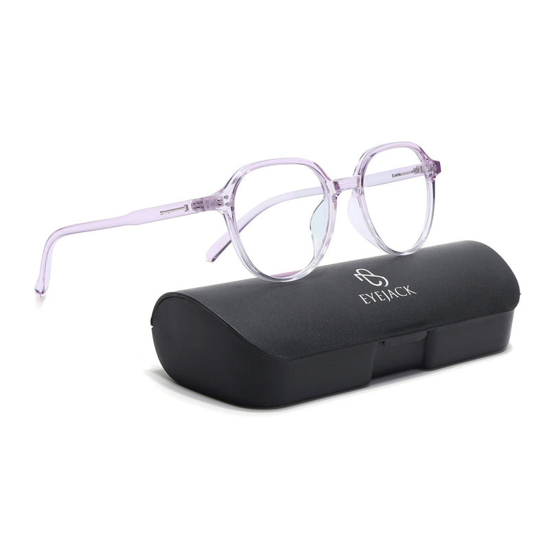 Eyejack Canment Light Purple Round Eyeglasses for Women (CM20011FCL1835-C6)