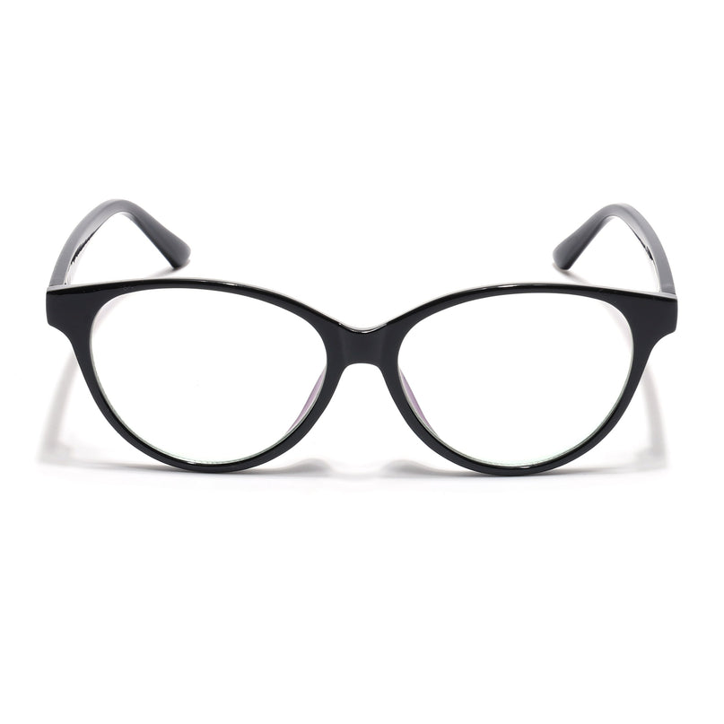 Eyejack Canment Shine Black Square Eyeglasses for Men & Women (CM20018FCL1838-C1)