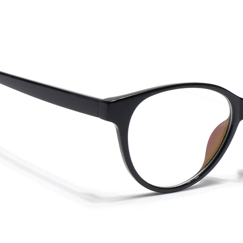 Eyejack Canment Shine Black Square Eyeglasses for Men & Women (CM20018FCL1838-C1)