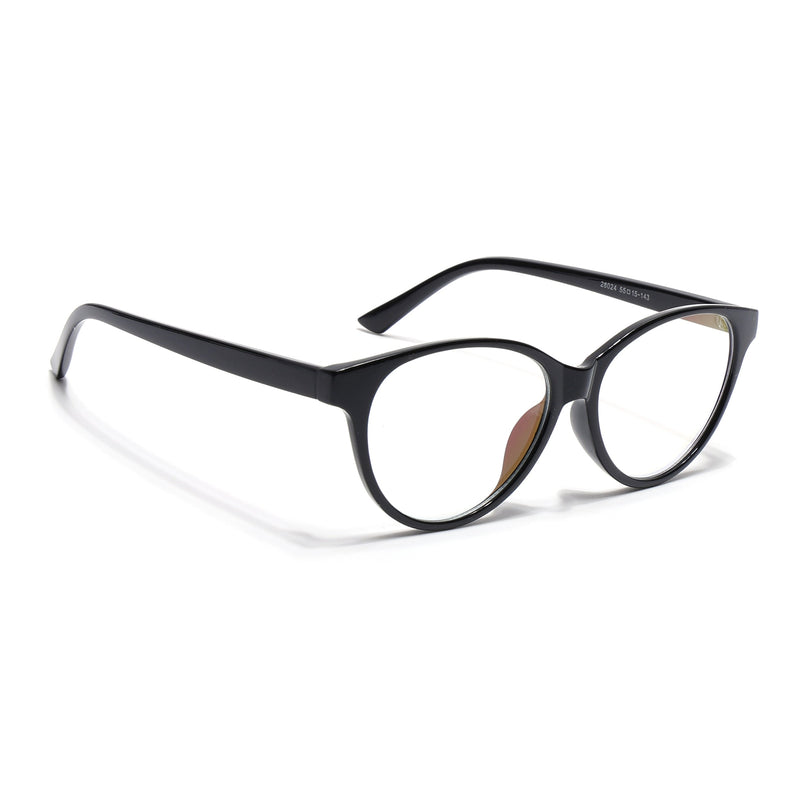Eyejack Canment Shine Black Square Eyeglasses for Men & Women (CM20018FCL1838-C1)