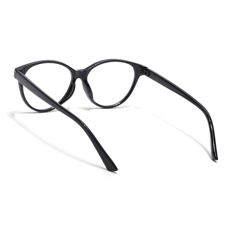 Eyejack Canment Shine Black Square Eyeglasses for Men & Women (CM20018FCL1838-C1)
