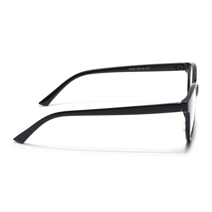 Eyejack Canment Shine Black Square Eyeglasses for Men & Women (CM20018FCL1838-C1)