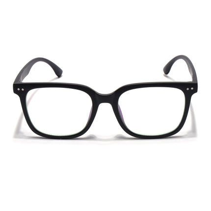 Eyejack Canment Matt Black Square Eyeglasses for Men & Women (CM20018FCL1839-C2)
