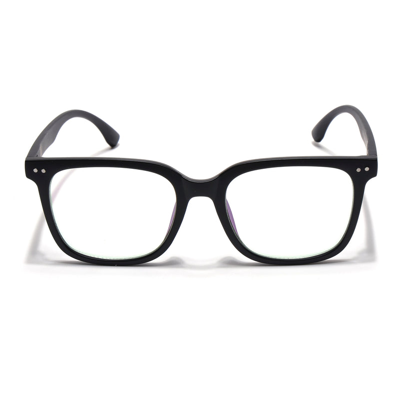 Eyejack Canment Matt Black Square Eyeglasses for Men & Women (CM20018FCL1839-C2)