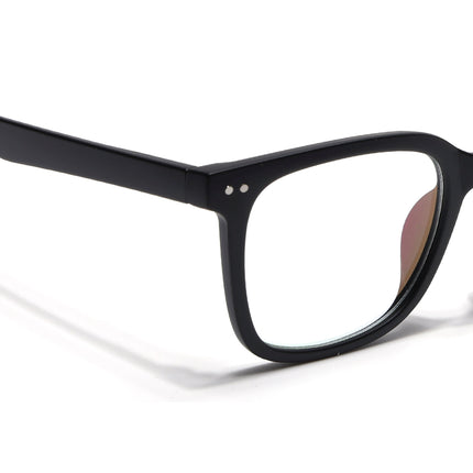 Eyejack Canment Matt Black Square Eyeglasses for Men & Women (CM20018FCL1839-C2)