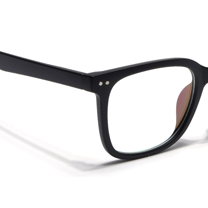 Eyejack Canment Matt Black Square Eyeglasses for Men & Women (CM20018FCL1839-C2)