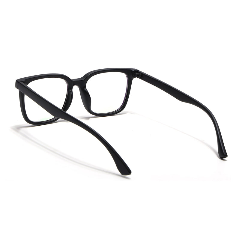 Eyejack Canment Matt Black Square Eyeglasses for Men & Women (CM20018FCL1839-C2)
