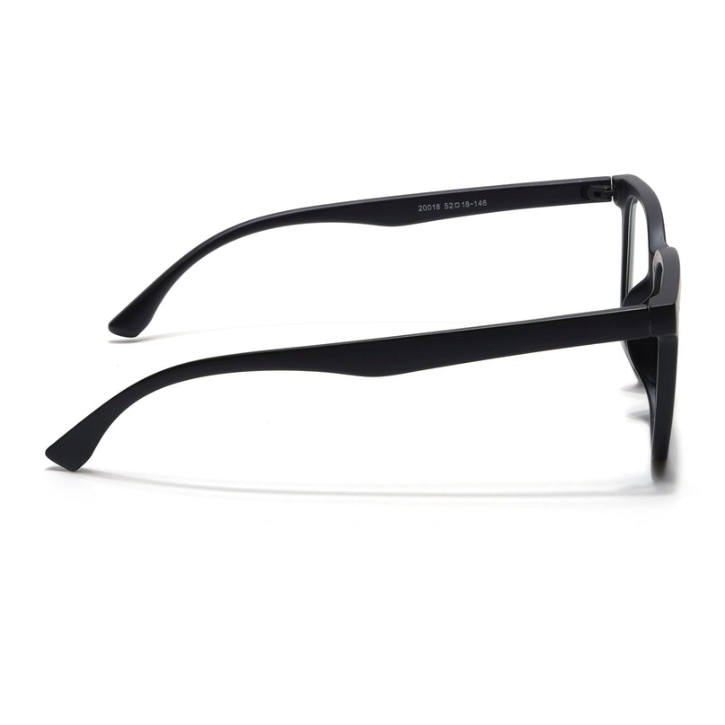Eyejack Canment Matt Black Square Eyeglasses for Men & Women (CM20018FCL1839-C2)
