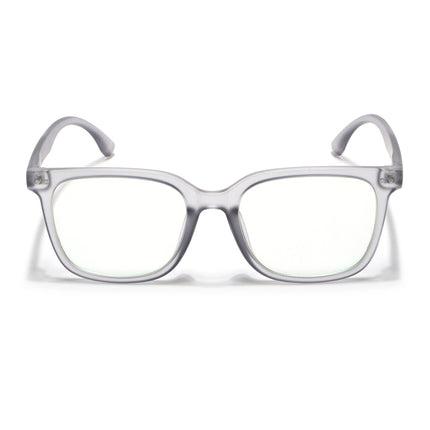 Eyejack Canment Grey Square Eyeglasses for Men & Women (CM20018FCL1840-C3)
