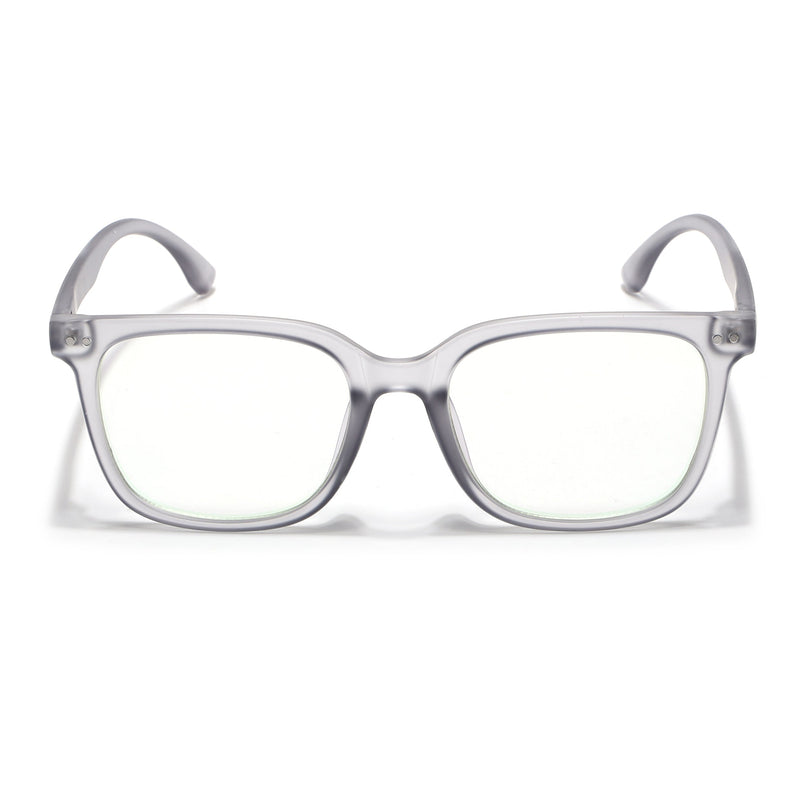 Eyejack Canment Grey Square Eyeglasses for Men & Women (CM20018FCL1840-C3)