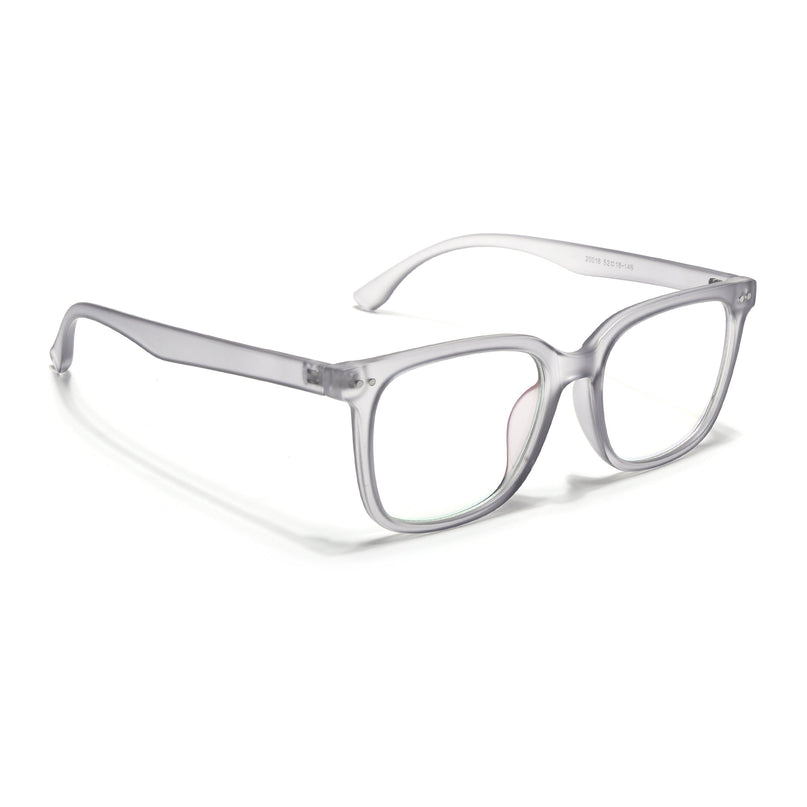 Eyejack Canment Grey Square Eyeglasses for Men & Women (CM20018FCL1840-C3)