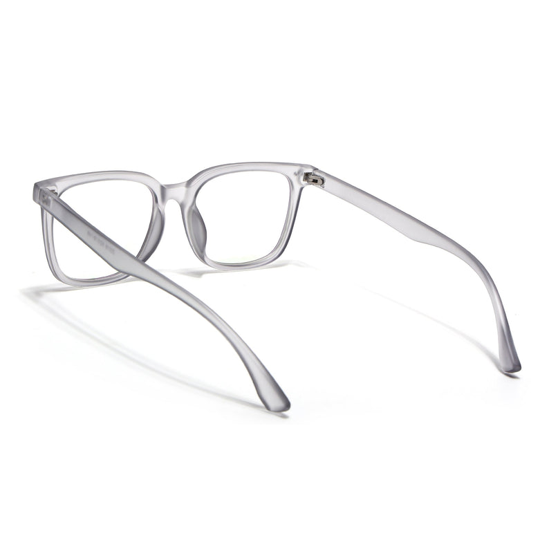 Eyejack Canment Grey Square Eyeglasses for Men & Women (CM20018FCL1840-C3)