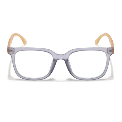 Eyejack Canment Grey Square Eyeglasses for Men & Women (CM20018FCL1841-C4)