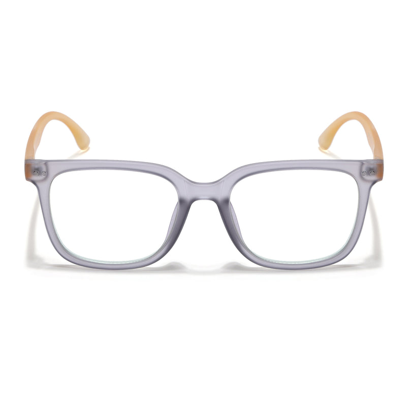 Eyejack Canment Grey Square Eyeglasses for Men & Women (CM20018FCL1841-C4)