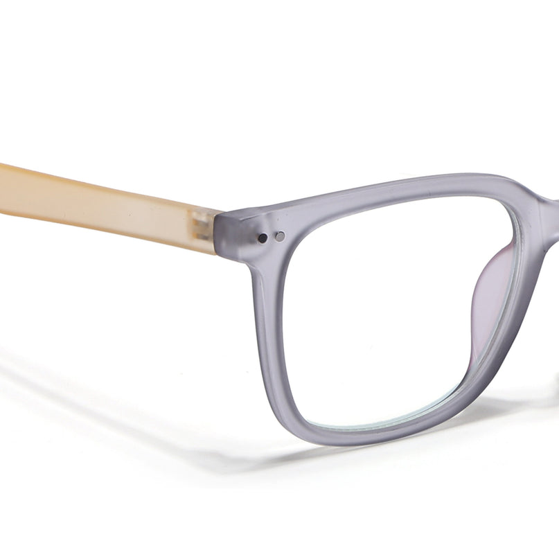 Eyejack Canment Grey Square Eyeglasses for Men & Women (CM20018FCL1841-C4)