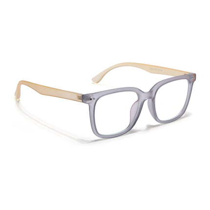 Eyejack Canment Grey Square Eyeglasses for Men & Women (CM20018FCL1841-C4)