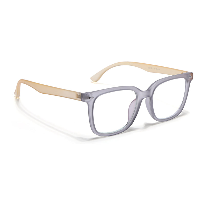 Eyejack Canment Grey Square Eyeglasses for Men & Women (CM20018FCL1841-C4)